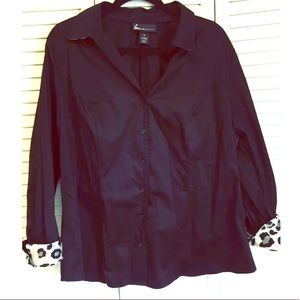 Lane Bryant Black Button Down shirt size 22